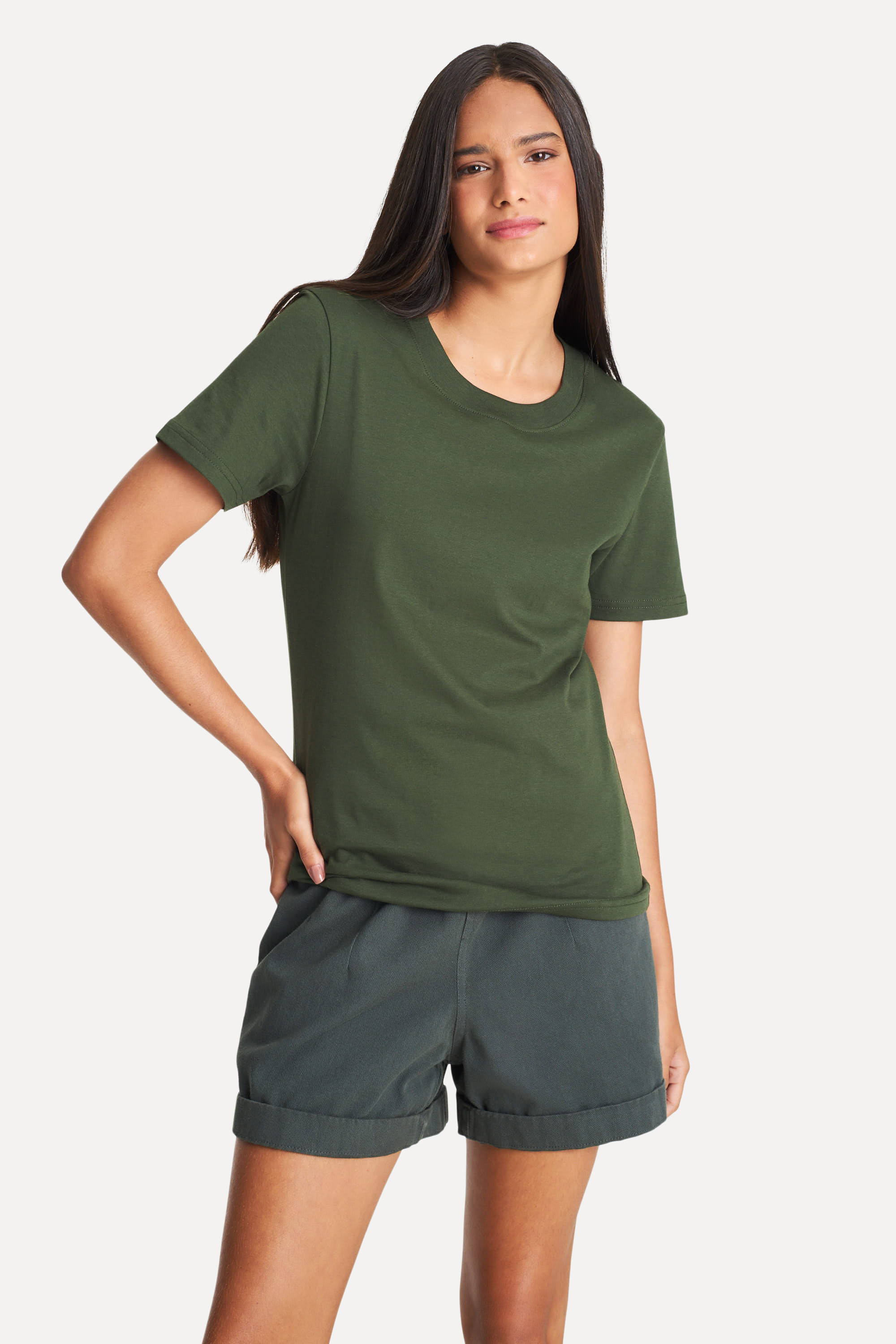 Camiseta-Manga-Curta-Algodao-Peruano-Verde-Escuro-3G-01