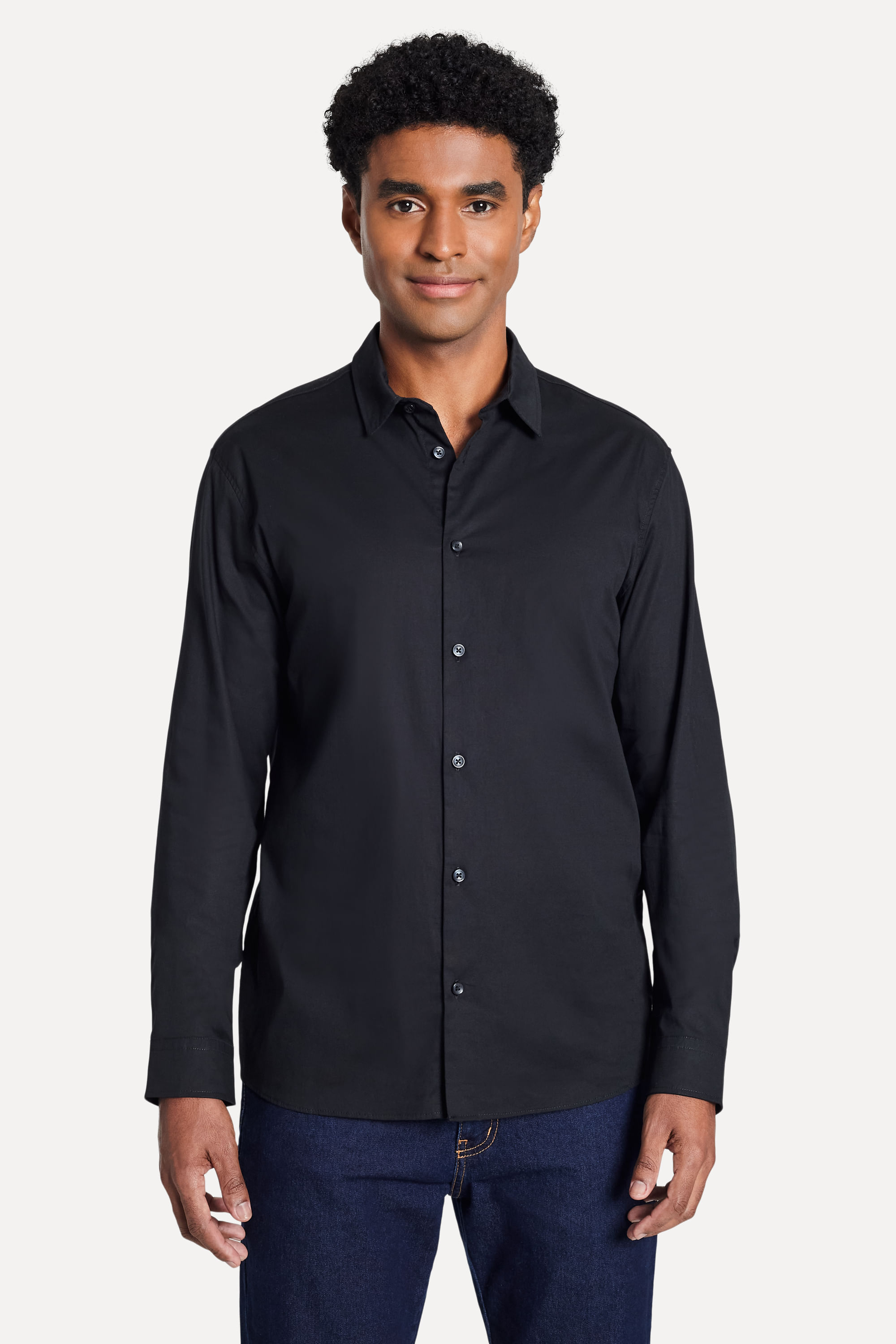 Camisa-Basica-Masculina-Tricoline-Manga-Longa-Preto-PP-01
