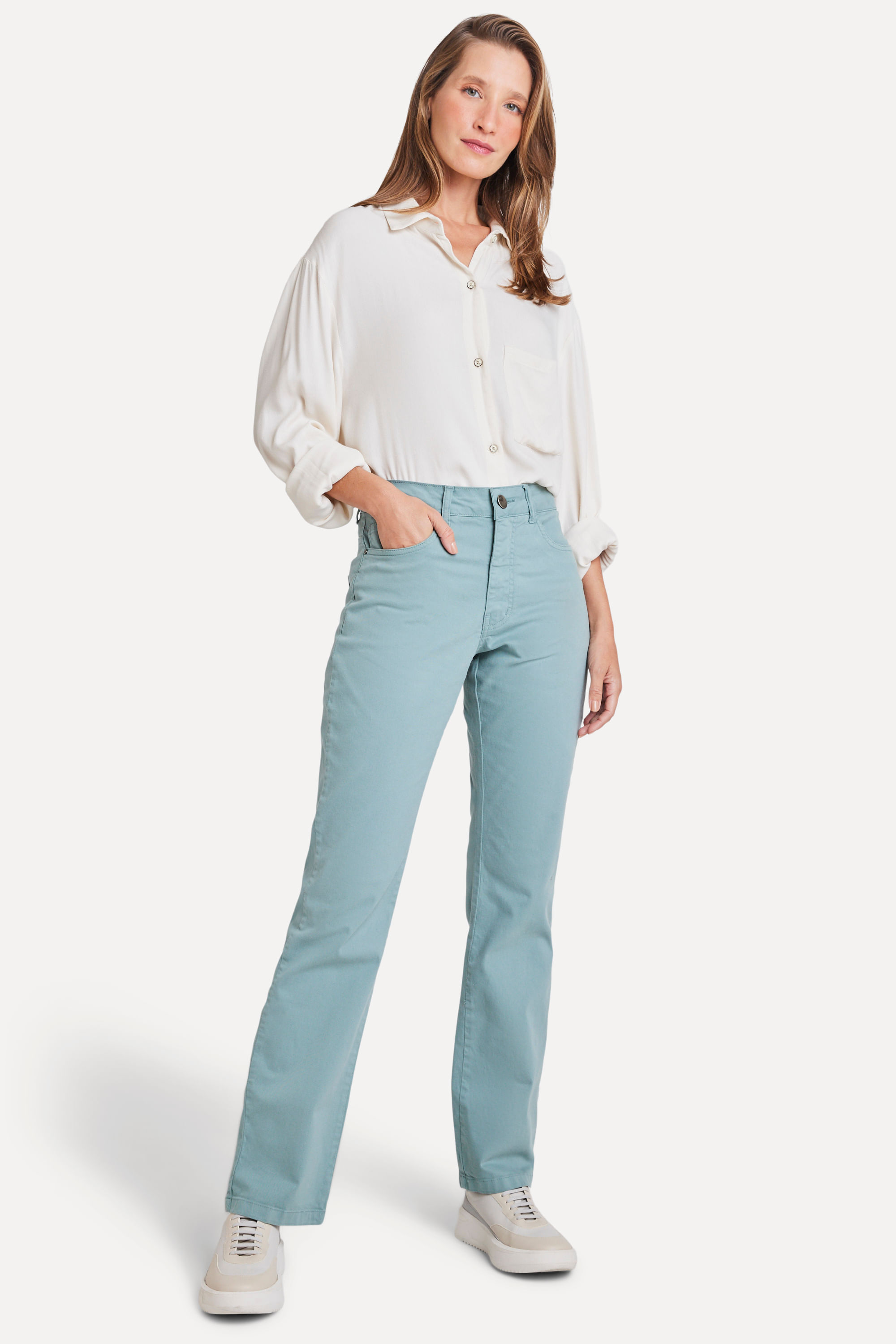 Calca-de-Sarja-Reta-Feminina-Color-Verde-46-01