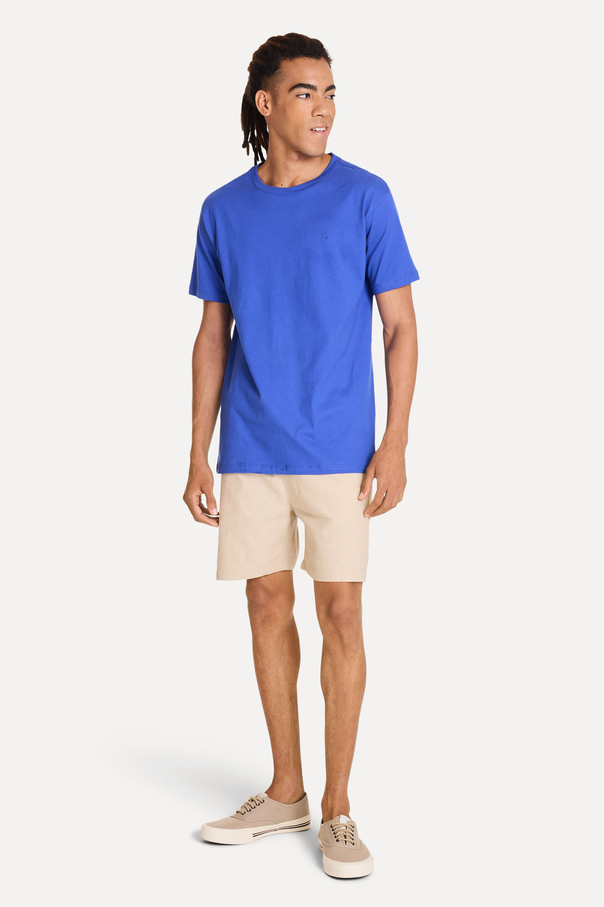 Camiseta-Basica-Masculina-Simples-Logo-Manga-Curta-Azul-PP-05