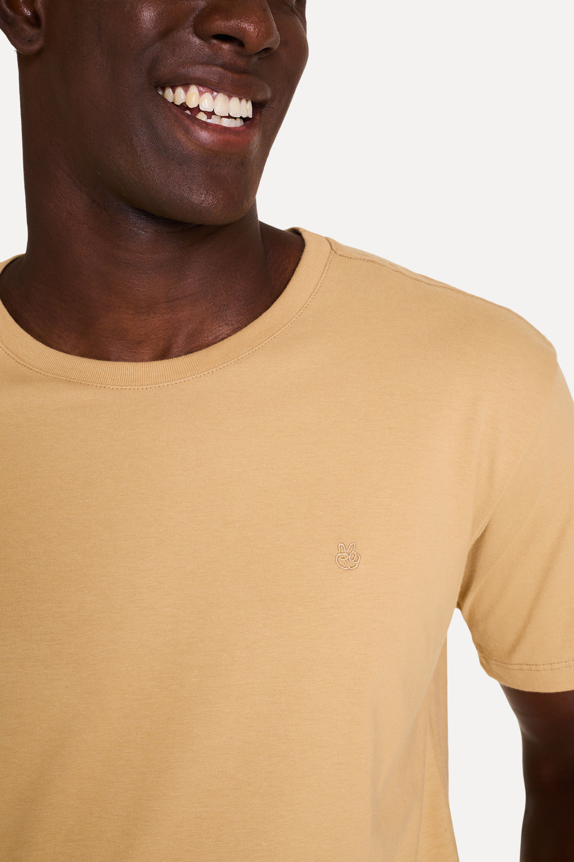Camiseta-Basica-Masculina-Simples-Logo-Manga-Curta-Palha-PP-02