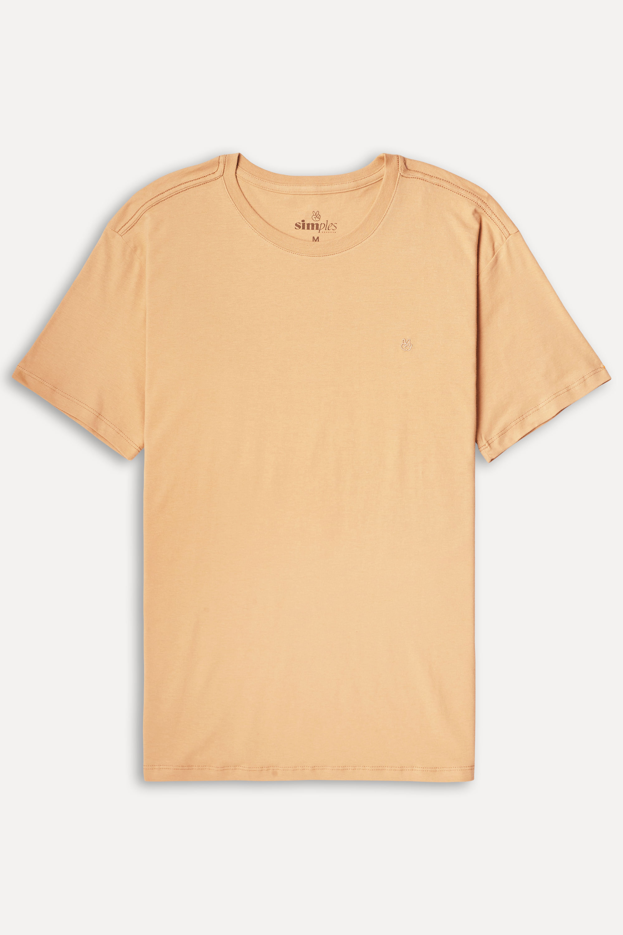 Camiseta-Basica-Masculina-Simples-Logo-Manga-Curta-Palha-PP-06