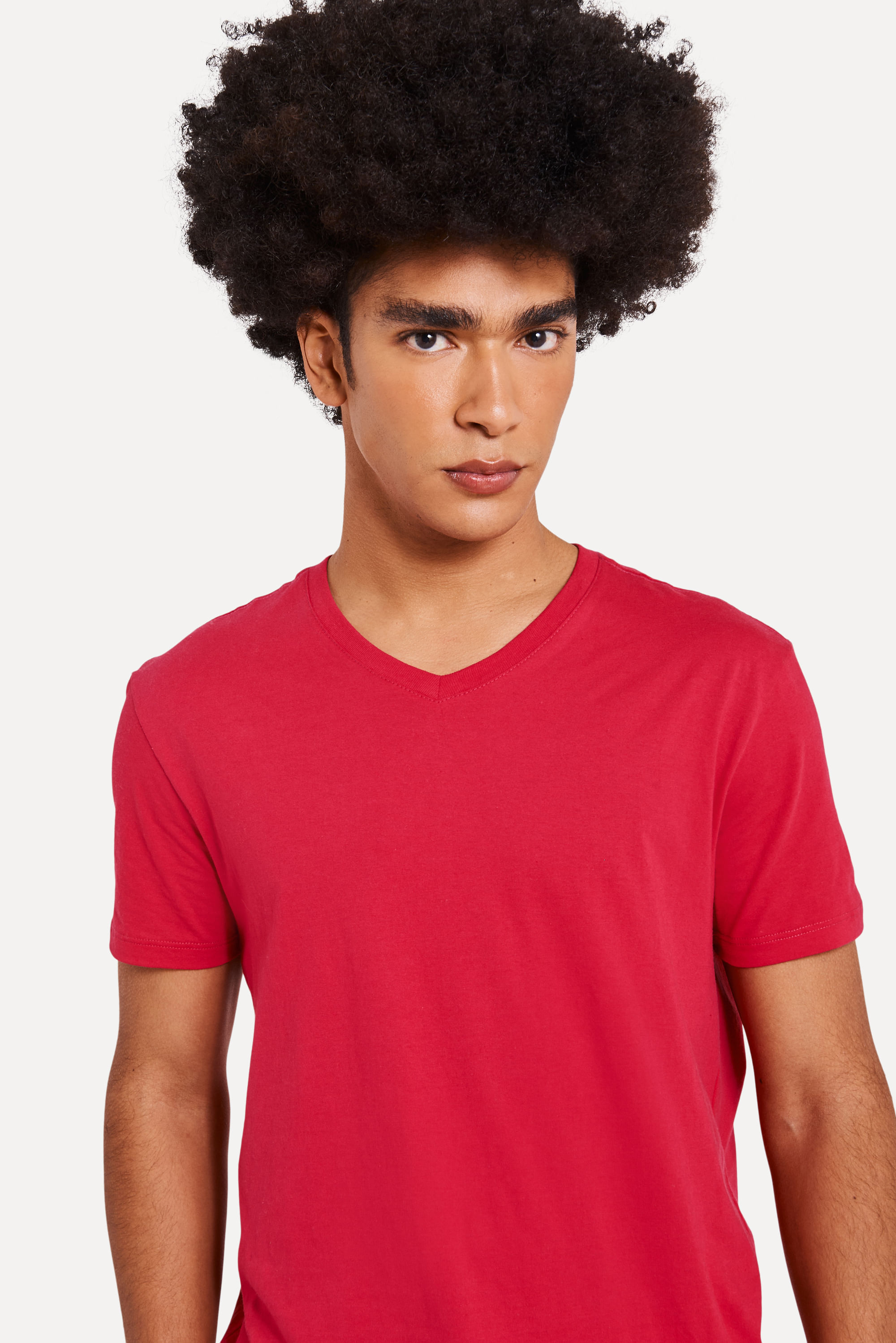 Camiseta-Basica-Masculina-Simples-Gola-V-Manga-Curta-Rosa-Pink-P-02
