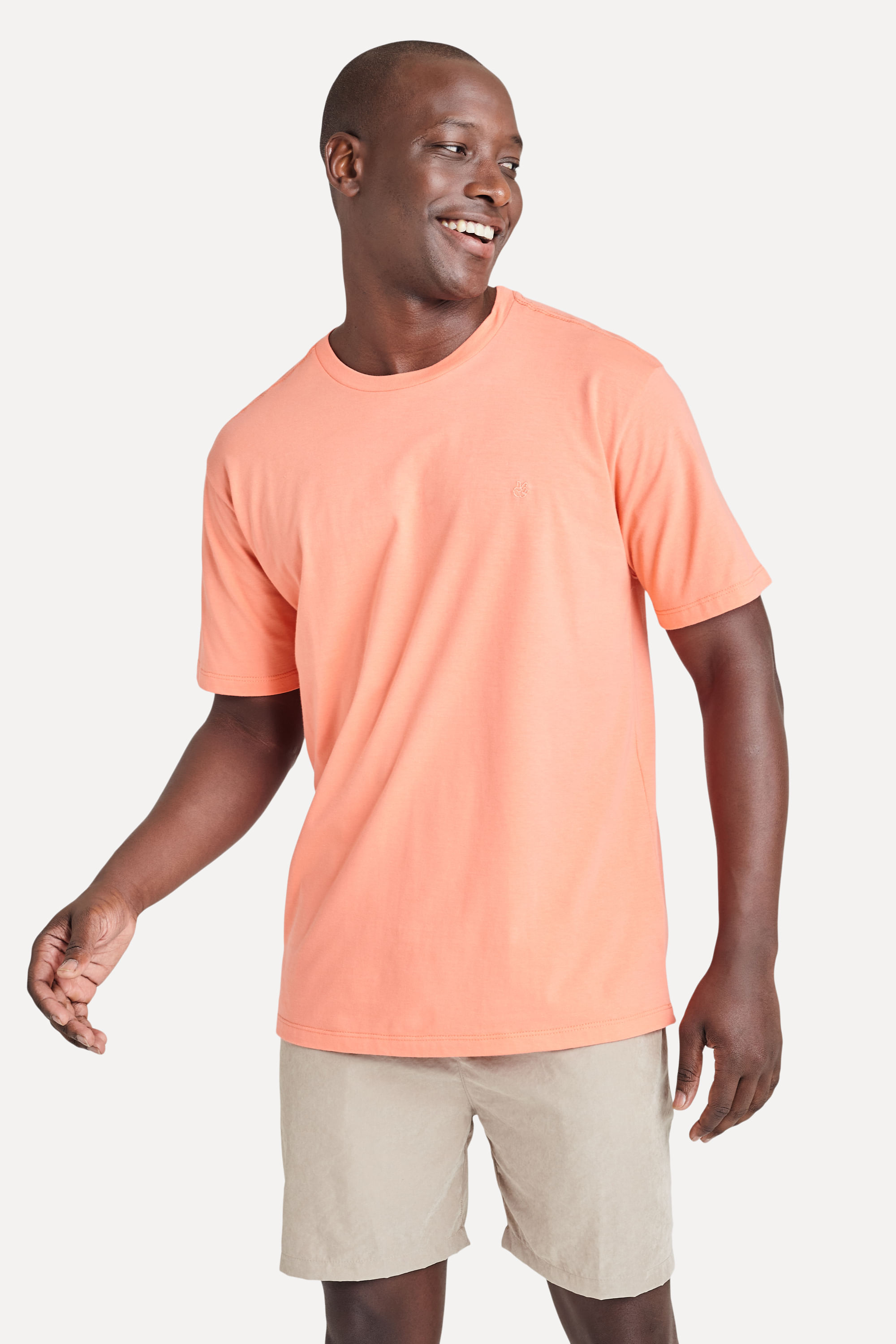 Camiseta-Basica-Masculina-Light-Manga-Curta-Coral-PP-01
