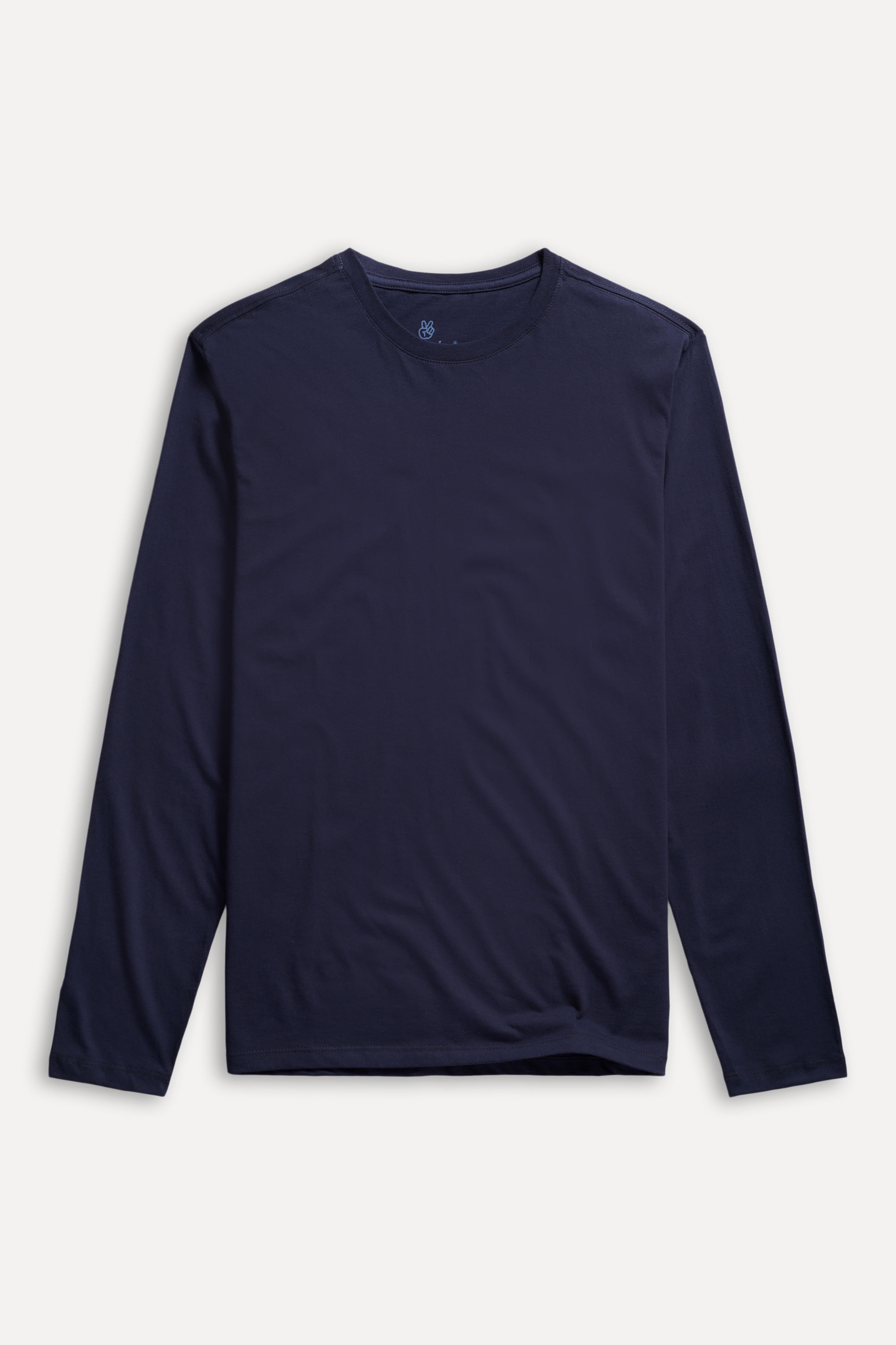 Camiseta-Basica-Masculina-Simples-Manga-Longa-Azul-Marinho-GGG-06