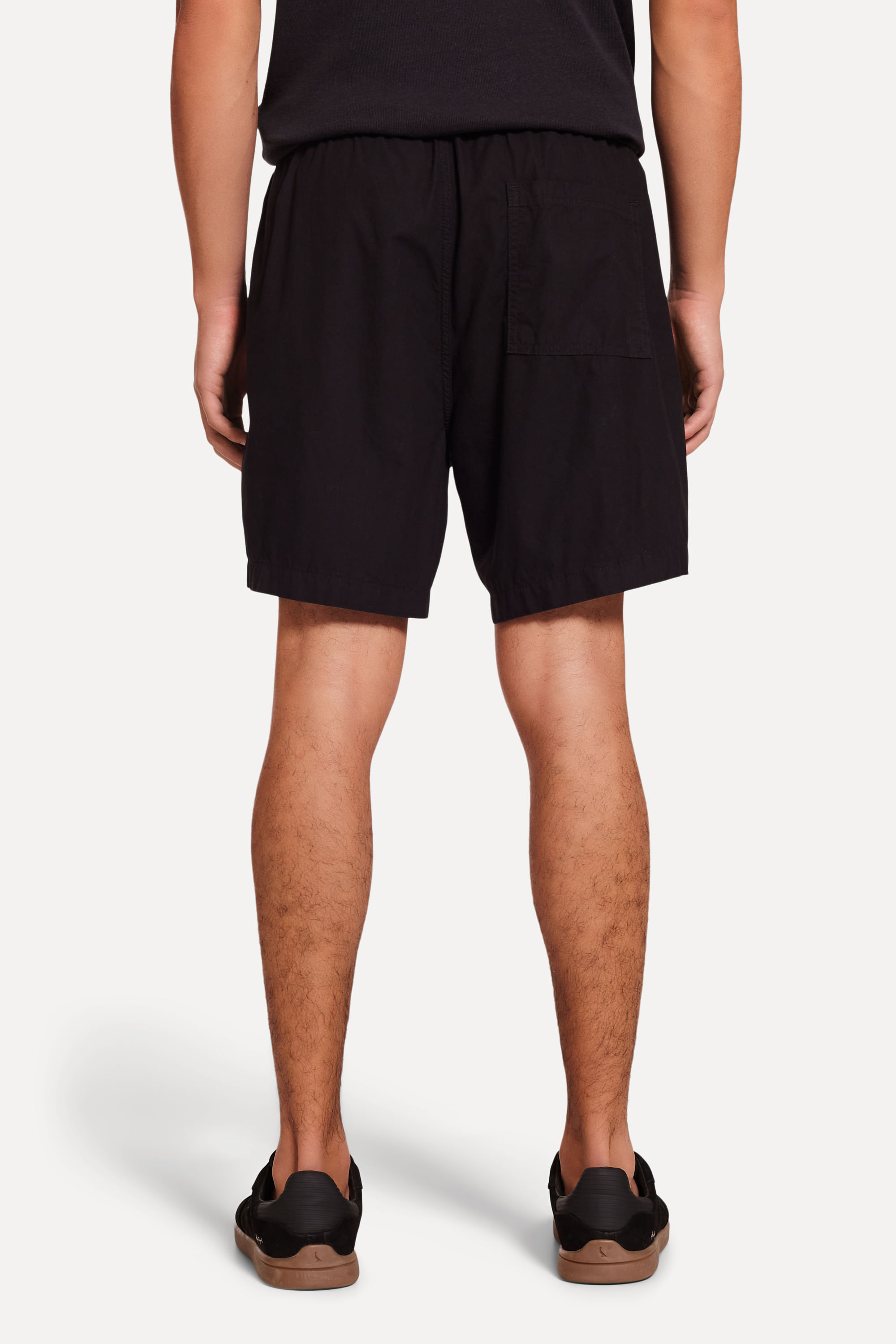 Bermuda-de-Sarja-Masculina-com-Elastico-Preto-M-04