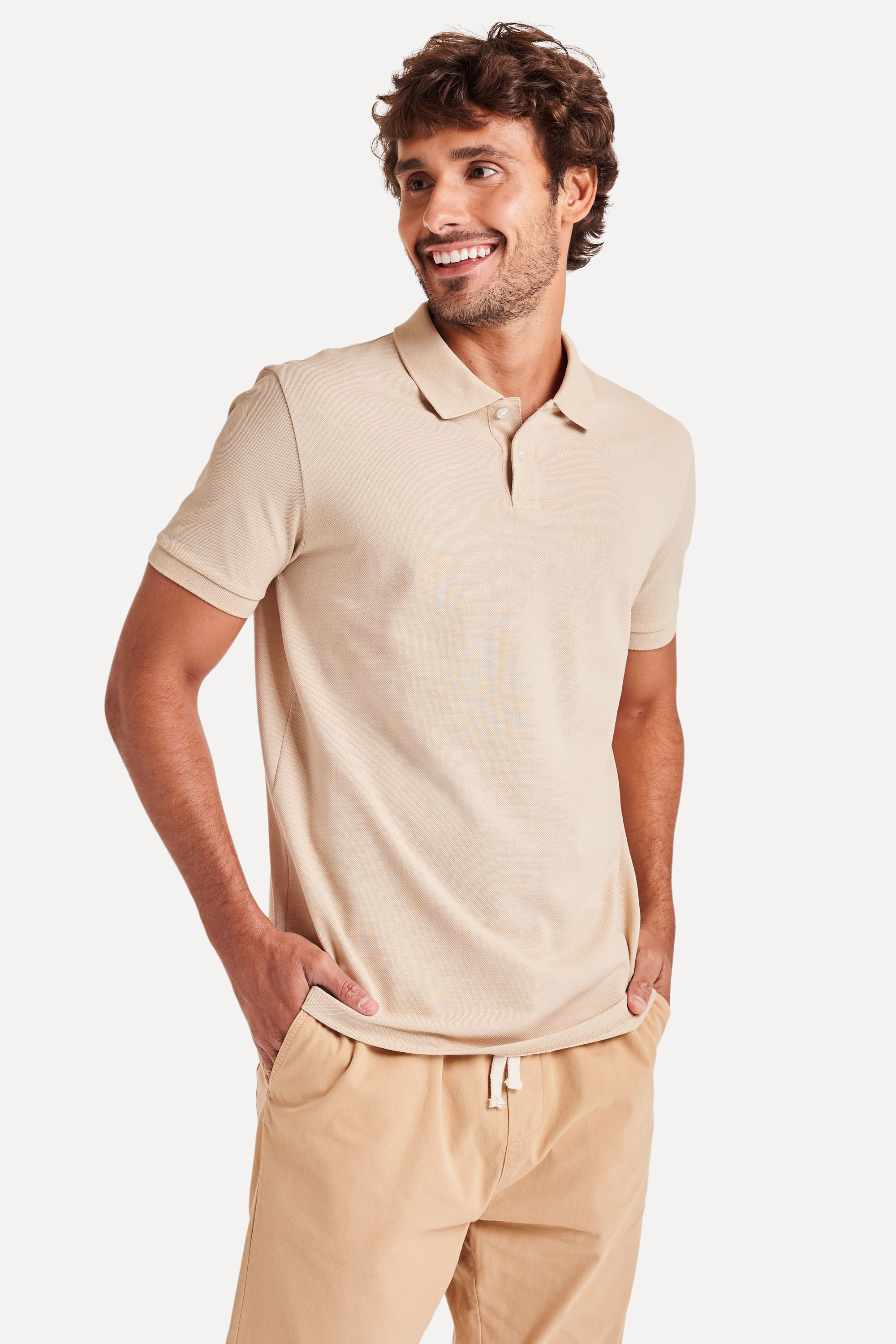 Polo-Basica-Masculina-Piquet-Algodao-Peruano-Palha-PP-01