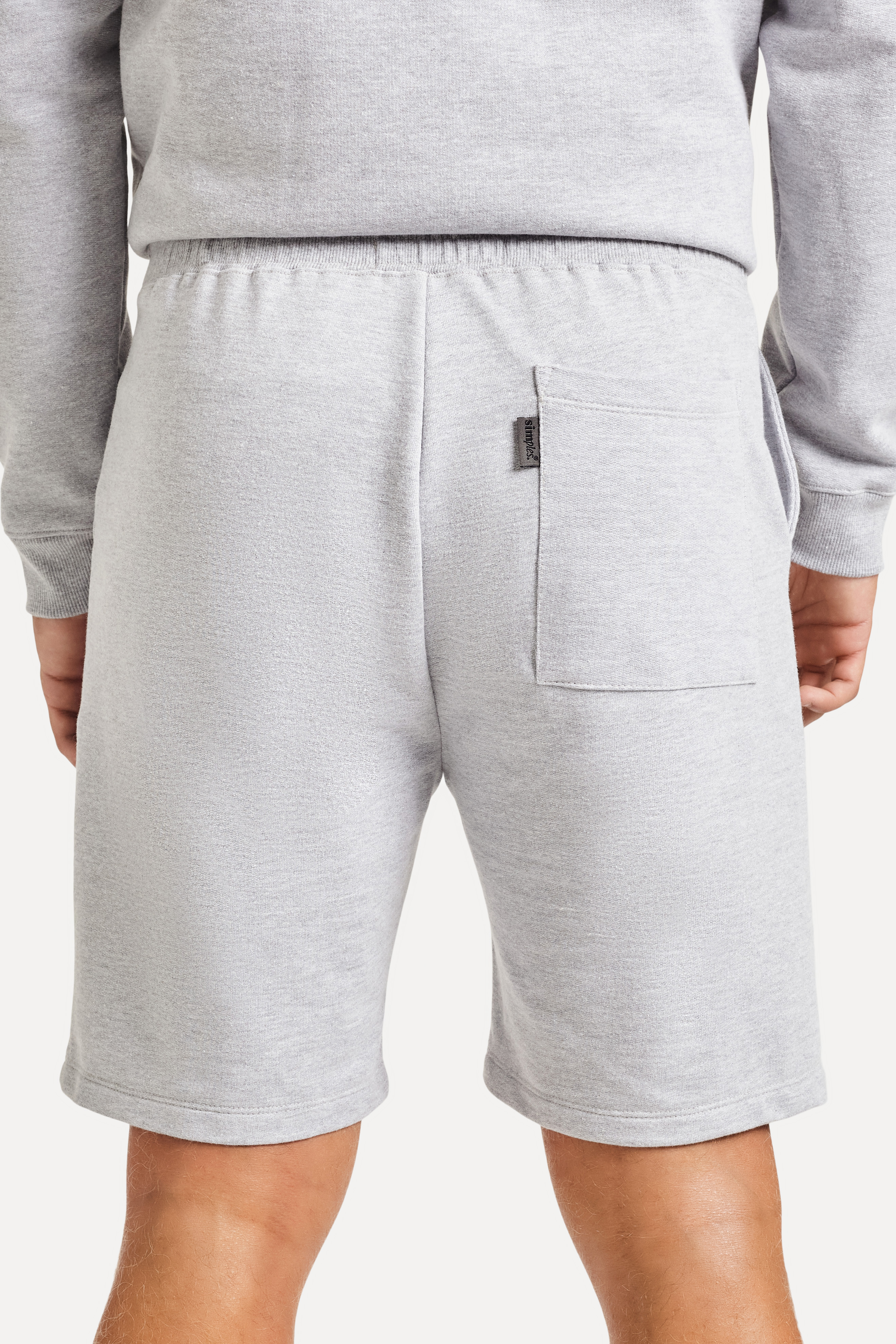 Bermuda-Moletom-Masculina-Simples-com-Elastico-Cinza-Mescla-GG-03