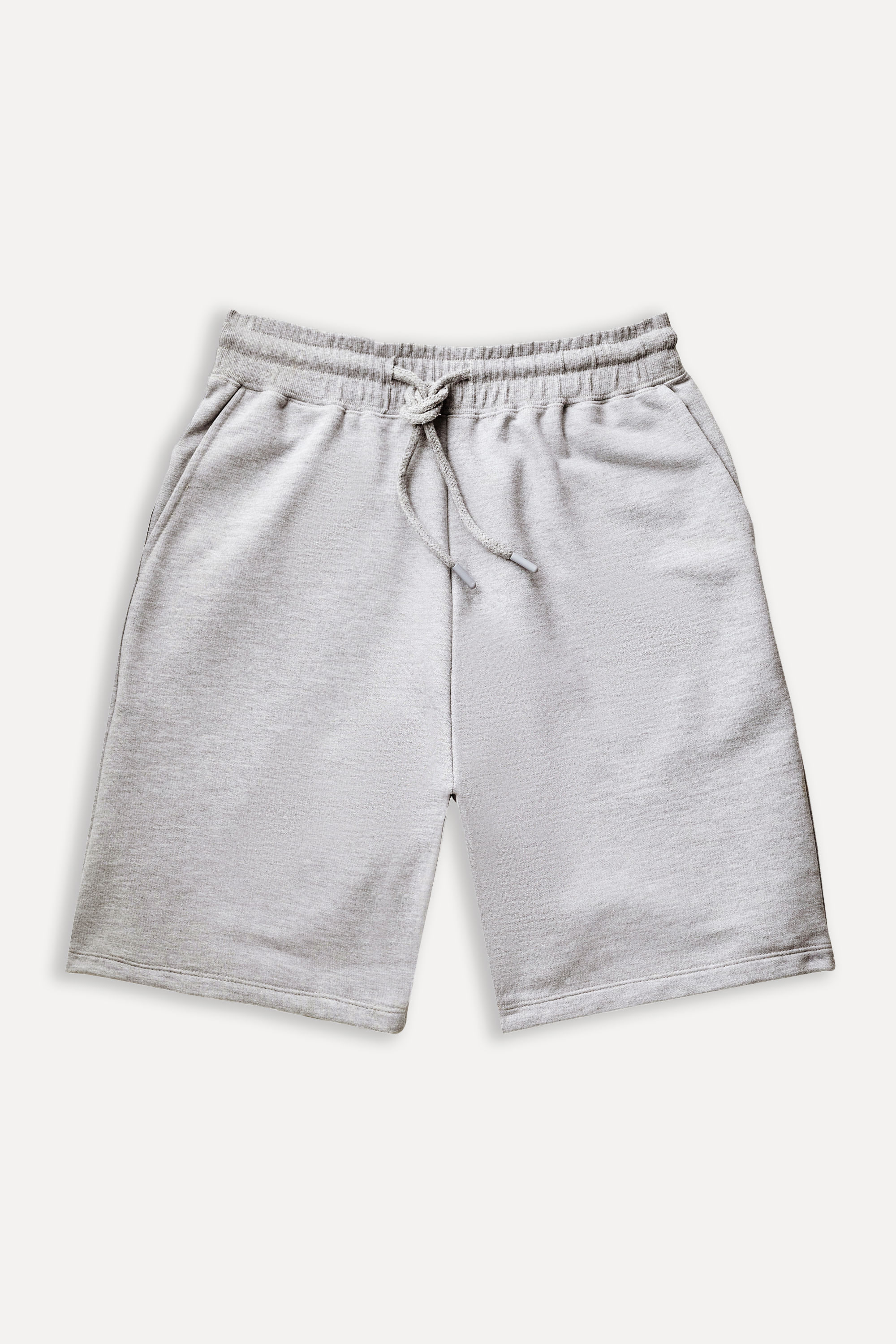 Bermuda-Moletom-Masculina-Simples-com-Elastico-Cinza-Mescla-GG-06