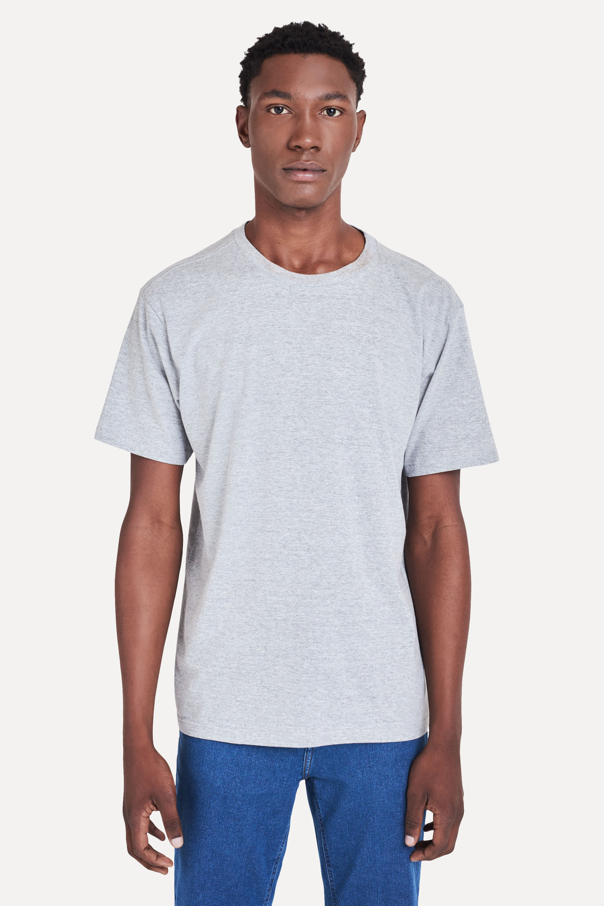 Camiseta-Basica-Masculina-Casual-Manga-Curta-Cinza-Mescla-PP-01