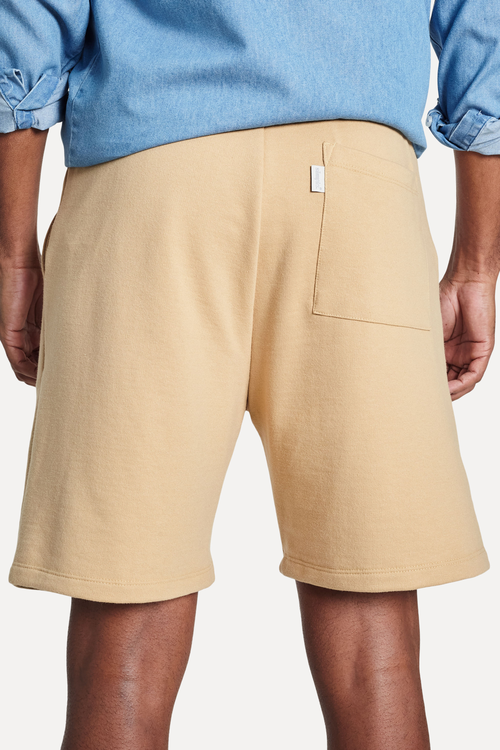 Bermuda-Moletom-Masculina-Simples-com-Elastico-Palha-PP-03
