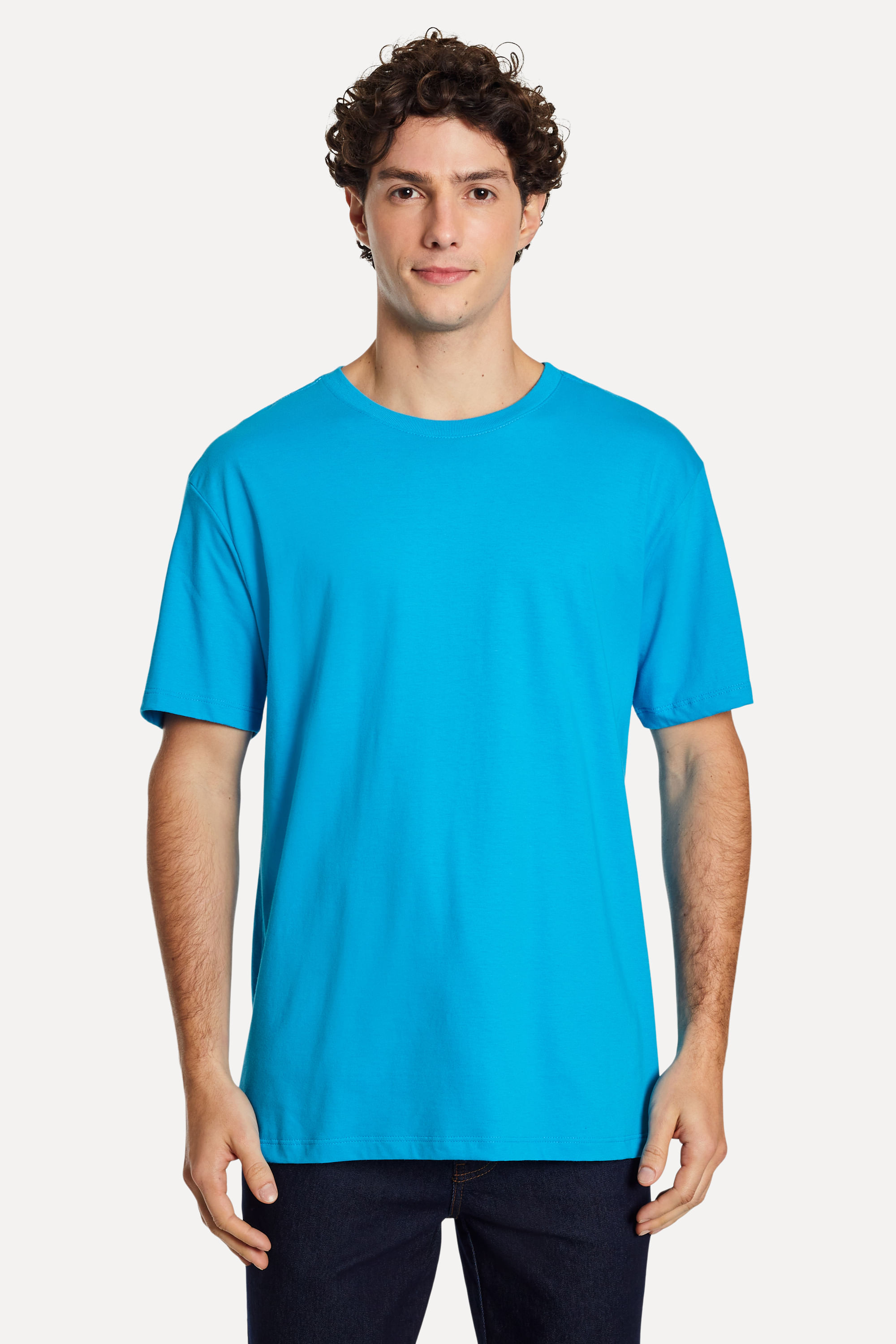 Camiseta-Basica-Masculina-Simples-Manga-Curta-Azul-Turquesa-PP-01