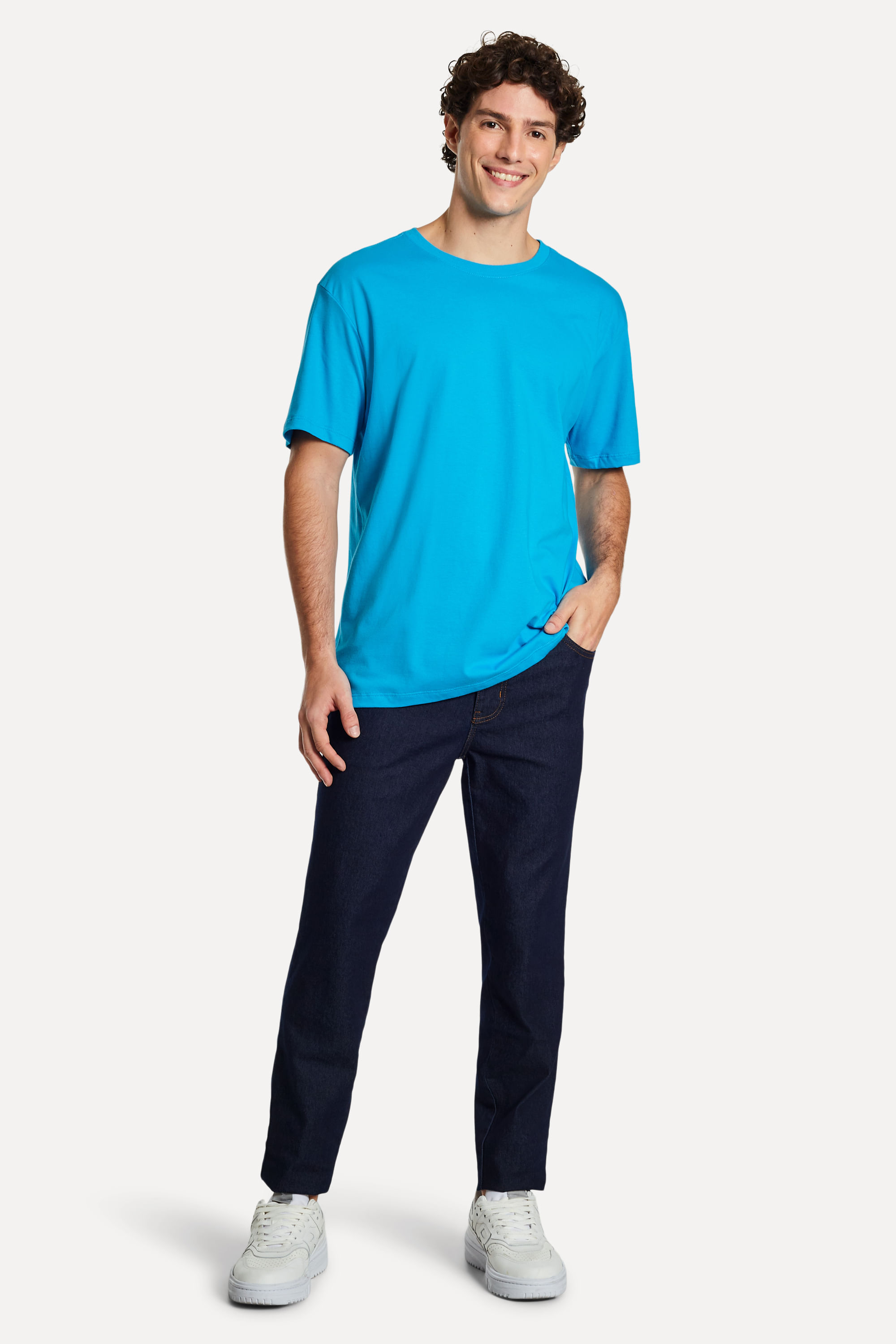 Camiseta-Basica-Masculina-Simples-Manga-Curta-Azul-Turquesa-PP-05