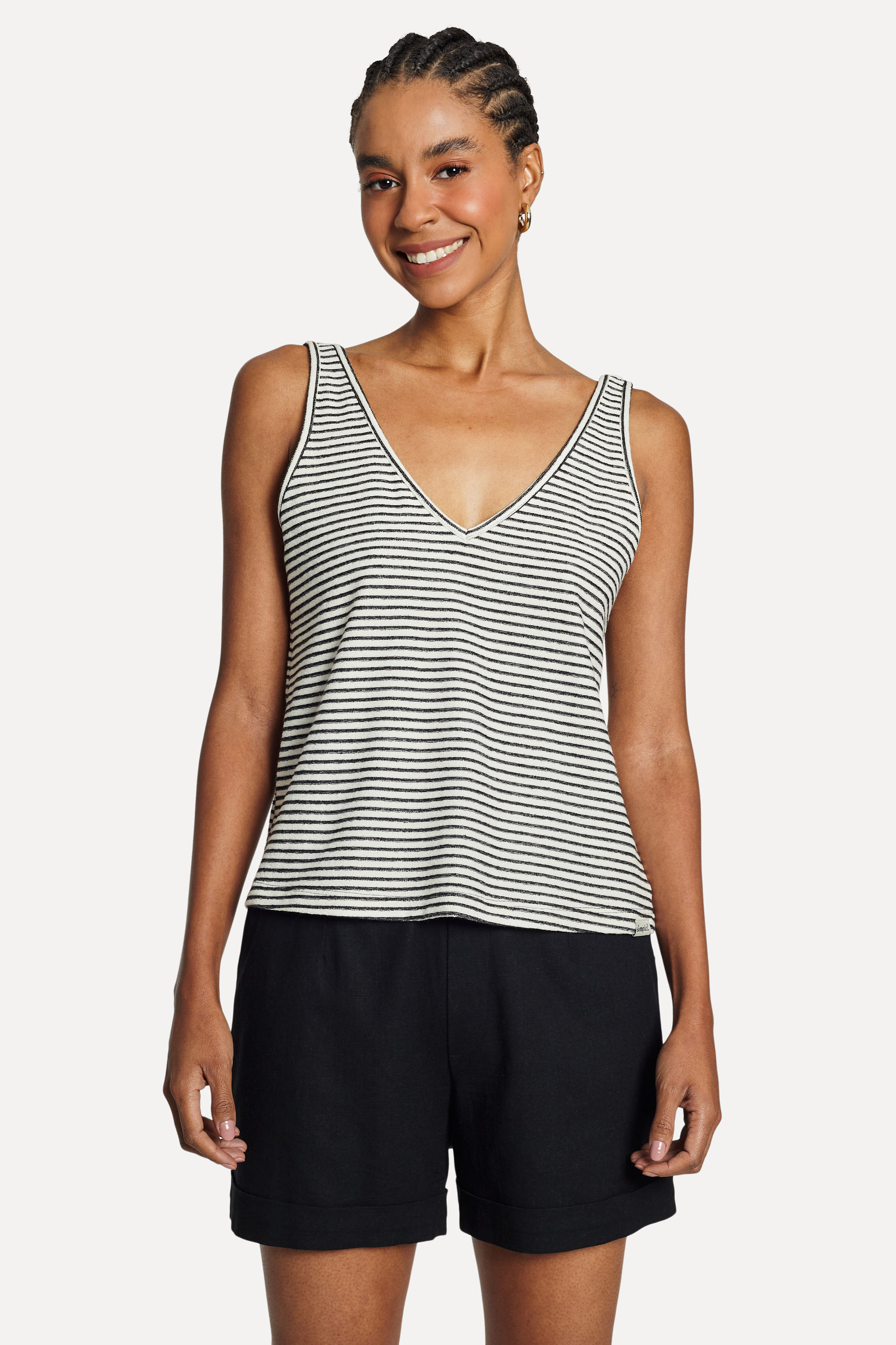 Blusa-Regata-Listarda-Feminina-Texturas-Decote-V-Preto-PP-01